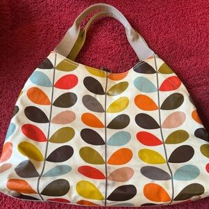 Large Orla Kiley Shoulder Bag- Multicolor Stems Print